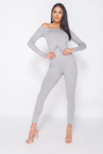 Load image into Gallery viewer, Tx Plan Ribbed Knit Long-sleeve Jumpsuit