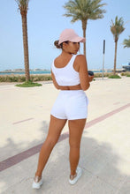 Load image into Gallery viewer, Porcelain Scoop Neck Crop Top Set