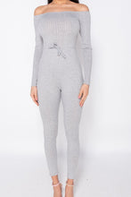 Load image into Gallery viewer, Tx Plan Ribbed Knit Long-sleeve Jumpsuit
